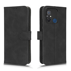 Coque Portefeuille Livre Cuir Etui Clapet L01Z pour Xiaomi Poco C55 Noir