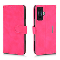 Coque Portefeuille Livre Cuir Etui Clapet L01Z pour Xiaomi Poco F4 GT 5G Rose Rouge