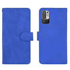 Coque Portefeuille Livre Cuir Etui Clapet L01Z pour Xiaomi POCO M3 Pro 5G Bleu