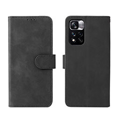 Coque Portefeuille Livre Cuir Etui Clapet L01Z pour Xiaomi Poco M4 Pro 5G Noir