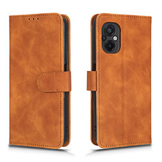 Coque Portefeuille Livre Cuir Etui Clapet L01Z pour Xiaomi Poco M5 4G Marron