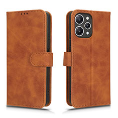 Coque Portefeuille Livre Cuir Etui Clapet L01Z pour Xiaomi Redmi 12 4G Marron