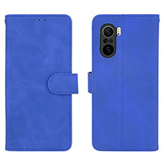 Coque Portefeuille Livre Cuir Etui Clapet L01Z pour Xiaomi Redmi K40 5G Bleu