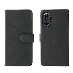 Coque Portefeuille Livre Cuir Etui Clapet L01Z pour Xiaomi Redmi K40 Gaming 5G Noir