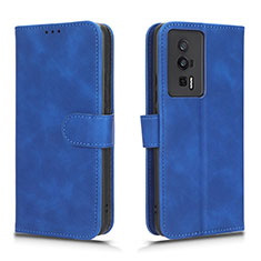 Coque Portefeuille Livre Cuir Etui Clapet L01Z pour Xiaomi Redmi K60 Pro 5G Bleu