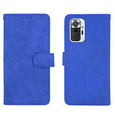 Coque Portefeuille Livre Cuir Etui Clapet L01Z pour Xiaomi Redmi Note 10 Pro 4G Bleu