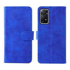 Coque Portefeuille Livre Cuir Etui Clapet L01Z pour Xiaomi Redmi Note 11 Pro 4G Bleu