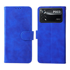 Coque Portefeuille Livre Cuir Etui Clapet L01Z pour Xiaomi Redmi Note 11E Pro 5G Bleu