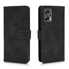 Coque Portefeuille Livre Cuir Etui Clapet L01Z pour Xiaomi Redmi Note 11T Pro+ Plus 5G Noir