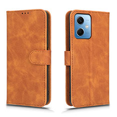 Coque Portefeuille Livre Cuir Etui Clapet L01Z pour Xiaomi Redmi Note 12 5G Marron