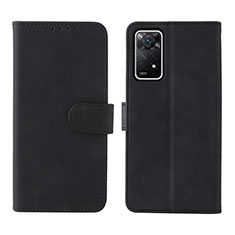 Coque Portefeuille Livre Cuir Etui Clapet L01Z pour Xiaomi Redmi Note 12 Pro 4G Noir