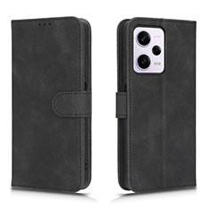 Coque Portefeuille Livre Cuir Etui Clapet L01Z pour Xiaomi Redmi Note 12 Pro 5G Noir