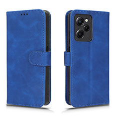 Coque Portefeuille Livre Cuir Etui Clapet L01Z pour Xiaomi Redmi Note 12 Pro Speed 5G Bleu