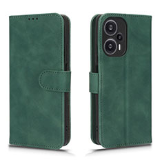 Coque Portefeuille Livre Cuir Etui Clapet L01Z pour Xiaomi Redmi Note 12 Turbo 5G Vert