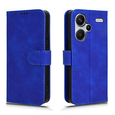 Coque Portefeuille Livre Cuir Etui Clapet L01Z pour Xiaomi Redmi Note 13 Pro+ Plus 5G Bleu