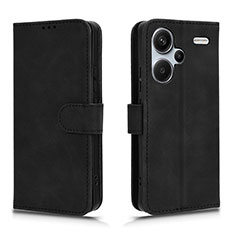 Coque Portefeuille Livre Cuir Etui Clapet L01Z pour Xiaomi Redmi Note 13 Pro+ Plus 5G Noir