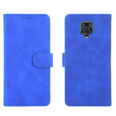 Coque Portefeuille Livre Cuir Etui Clapet L01Z pour Xiaomi Redmi Note 9S Bleu