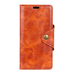 Coque Portefeuille Livre Cuir Etui Clapet L02 pour Alcatel 1 Orange