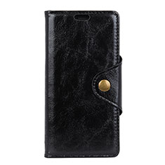 Coque Portefeuille Livre Cuir Etui Clapet L02 pour Alcatel 3 Noir