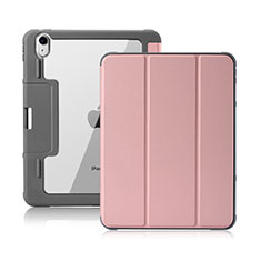 Coque Portefeuille Livre Cuir Etui Clapet L02 pour Apple iPad Air 10.9 (2020) Rose