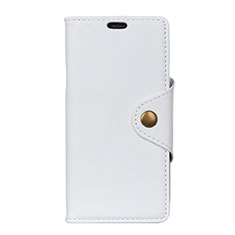 Coque Portefeuille Livre Cuir Etui Clapet L02 pour Asus Zenfone 5 ZS620KL Blanc