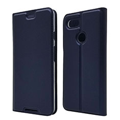 Coque Portefeuille Livre Cuir Etui Clapet L02 pour Google Pixel 3 Bleu