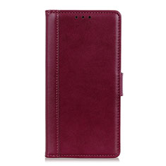 Coque Portefeuille Livre Cuir Etui Clapet L02 pour HTC Desire 19 Plus Rouge