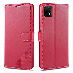 Coque Portefeuille Livre Cuir Etui Clapet L02 pour Huawei Enjoy 20 5G Rouge