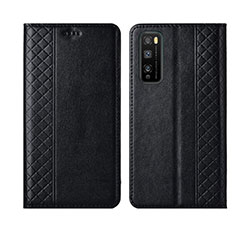 Coque Portefeuille Livre Cuir Etui Clapet L02 pour Huawei Enjoy 20 Pro 5G Noir