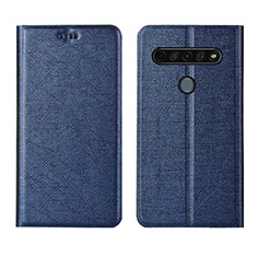 Coque Portefeuille Livre Cuir Etui Clapet L02 pour LG K41S Bleu