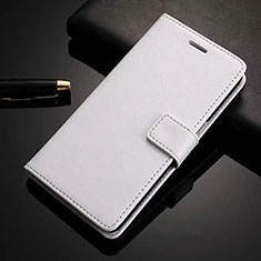 Coque Portefeuille Livre Cuir Etui Clapet L02 pour Nokia 6.1 Plus Blanc