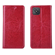 Coque Portefeuille Livre Cuir Etui Clapet L02 pour Oppo A92s 5G Rouge