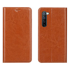 Coque Portefeuille Livre Cuir Etui Clapet L02 pour Oppo K7 5G Orange