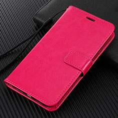 Coque Portefeuille Livre Cuir Etui Clapet L02 pour Oppo Reno3 Pro Rose Rouge