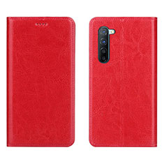 Coque Portefeuille Livre Cuir Etui Clapet L02 pour Oppo Reno3 Rouge