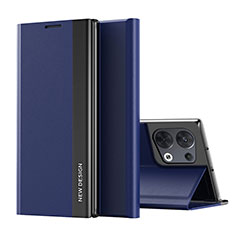 Coque Portefeuille Livre Cuir Etui Clapet L02 pour Oppo Reno8 Pro 5G Bleu
