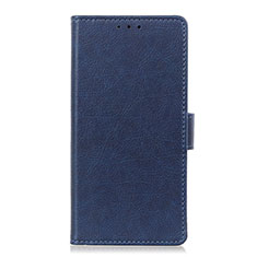 Coque Portefeuille Livre Cuir Etui Clapet L02 pour Realme 6s Bleu