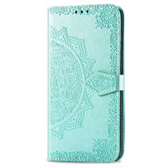 Coque Portefeuille Livre Cuir Etui Clapet L02 pour Realme C3 Vert