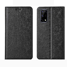 Coque Portefeuille Livre Cuir Etui Clapet L02 pour Realme Narzo 30 Pro 5G Noir