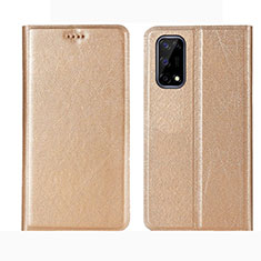 Coque Portefeuille Livre Cuir Etui Clapet L02 pour Realme Narzo 30 Pro 5G Or