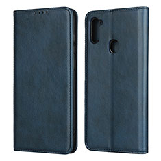 Coque Portefeuille Livre Cuir Etui Clapet L02 pour Samsung Galaxy A11 Bleu