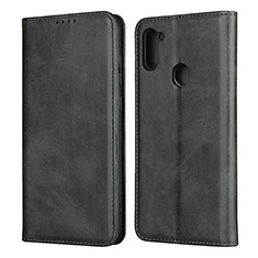 Coque Portefeuille Livre Cuir Etui Clapet L02 pour Samsung Galaxy A11 Noir