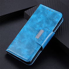 Coque Portefeuille Livre Cuir Etui Clapet L02 pour Samsung Galaxy S21 5G Bleu Ciel