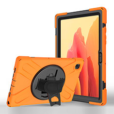 Coque Portefeuille Livre Cuir Etui Clapet L02 pour Samsung Galaxy Tab A7 Wi-Fi 10.4 SM-T500 Orange