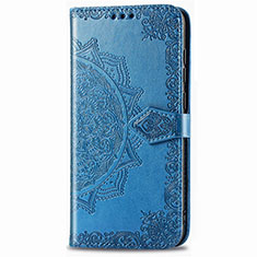 Coque Portefeuille Livre Cuir Etui Clapet L02 pour Samsung Galaxy XCover Pro Bleu