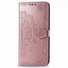 Coque Portefeuille Livre Cuir Etui Clapet L02 pour Samsung Galaxy XCover Pro Or Rose