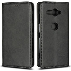 Coque Portefeuille Livre Cuir Etui Clapet L02 pour Sony Xperia XZ2 Compact Noir