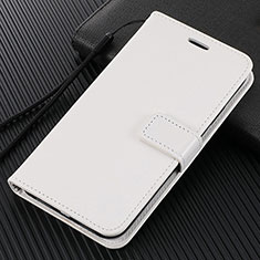 Coque Portefeuille Livre Cuir Etui Clapet L02 pour Vivo X50 Lite Blanc