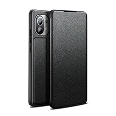 Coque Portefeuille Livre Cuir Etui Clapet L02 pour Xiaomi Mi 11 5G Noir