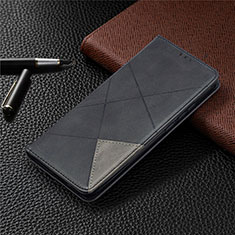 Coque Portefeuille Livre Cuir Etui Clapet L02 pour Xiaomi POCO C3 Noir